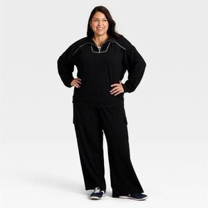 Women's French Terry Pullover
Sweatshirt - Ava & Viv™ Black XXL NWT